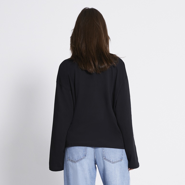 Oversized longsleeve-tee "Bree" Black